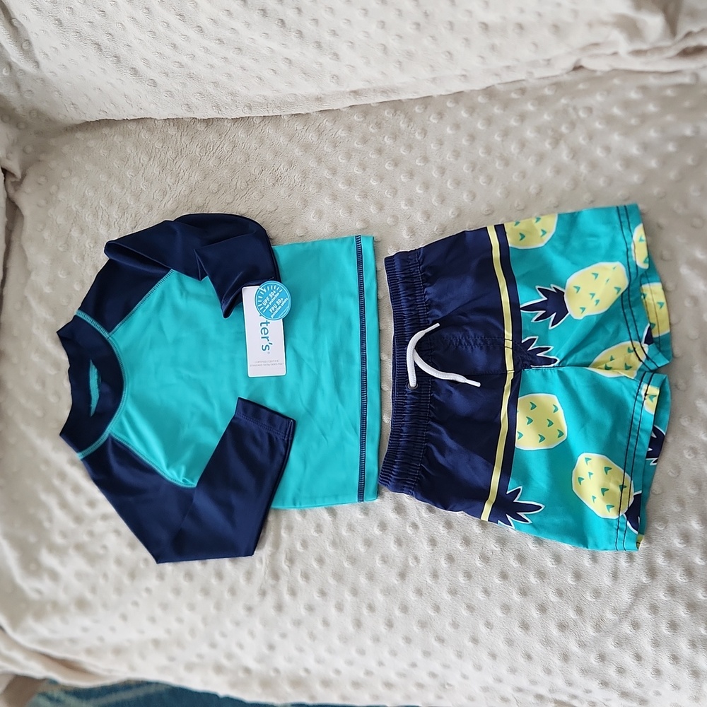NWT 2-piece 12m swim outfit with UPF50+ sun protection by Carter's